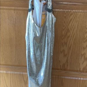Tory Burch new dress gold metallic size 12
